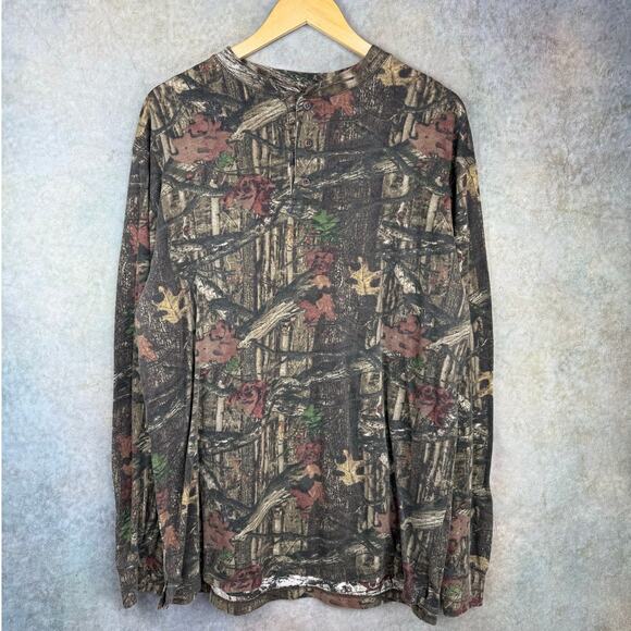 Real tree Camo Long Sleeve Shirt Sz XL Camouflage Hunting Outdoor Redhead - Picture 2 of 7